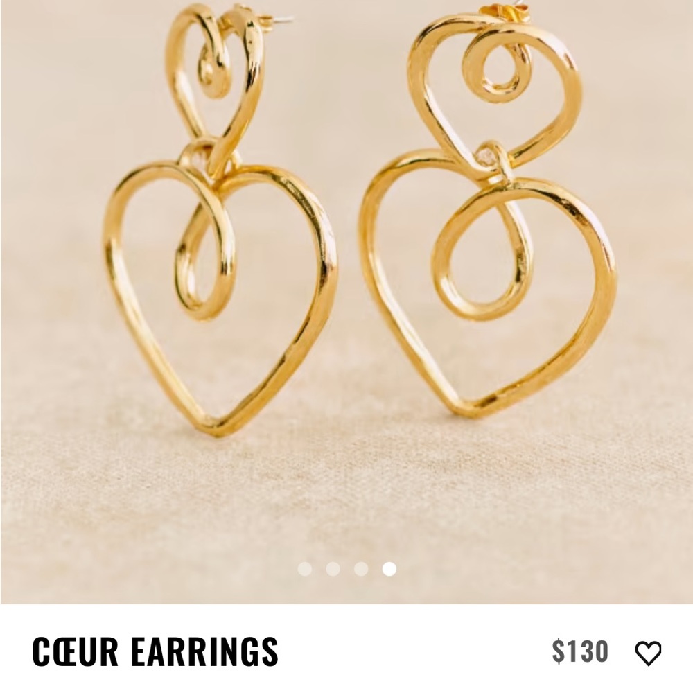 NEW Sezane Coeur Earrings (retail $130)